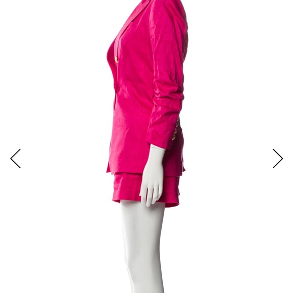 Veronica Beard Fuchsia Double-Breasted Blazer - Picture 2 of 4